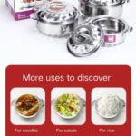 Fresh Box 3 Piece Stainless Steel Food Server Hot Pots - Image 4
