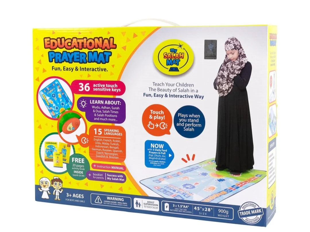 My Salah Mat Educational Interactive Prayer Mat Now With 5 Prayers - Image 1