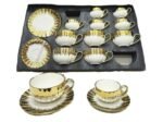 Tea And Coffee set 24 pc White/ Gold - Image 3