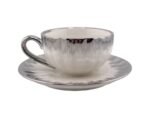 Tea And Coffee set 24 pc White/ Silver - Image 3