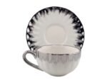 Tea And Coffee set 24 pc White/ Silver - Image 4