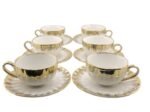 Tea And Coffee set 24 pc White/ Gold - Image 8