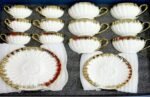 Tea And Coffee set 24 pc White/ Gold - Image 2