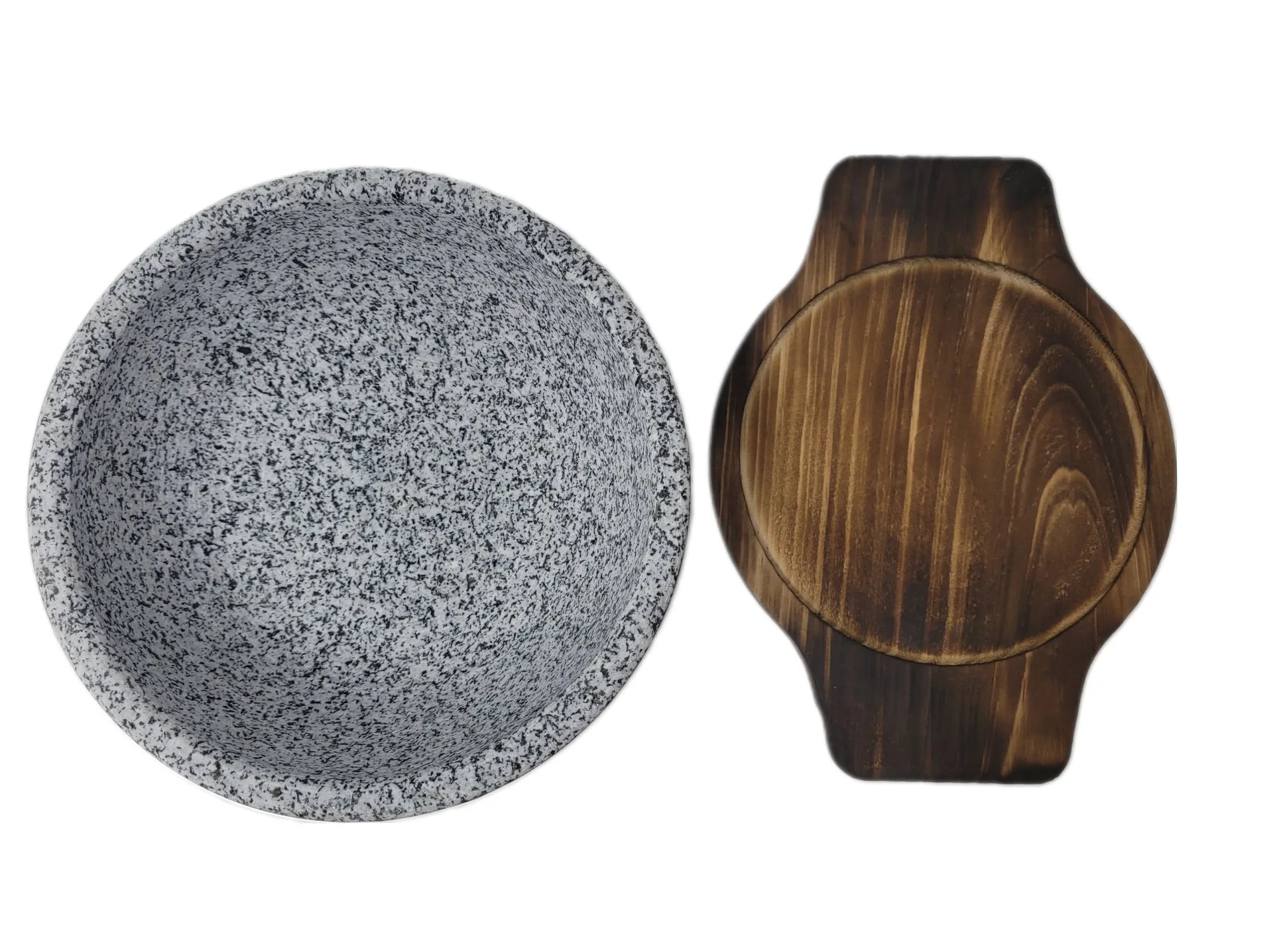 Stone Bowl With Wooden Coaster - Image 3