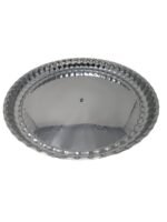 Round Serving Tray Silver - Image 3
