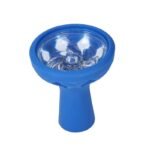 Silicone Head With Glass Blue