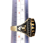 Agate Black Ring Size 9.5 - Image 3