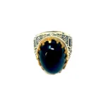 Agate Black Ring Size 10 - Image 2