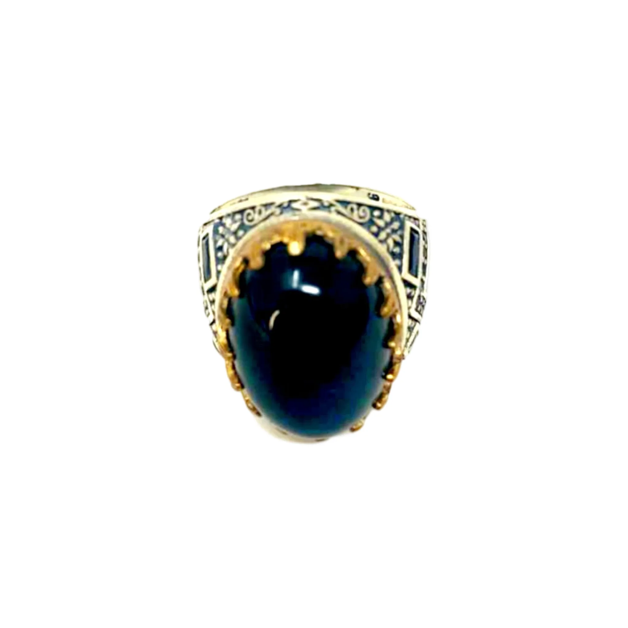 Agate Black Ring Size 10 - Image 2