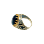 Agate Black Ring Size 9.5