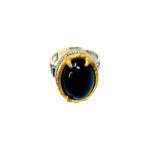 Agate Black Ring Size 9 - Image 2