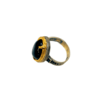 Agate Black Ring Size 9