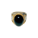 Agate Black Ring Size 10 - Image 2