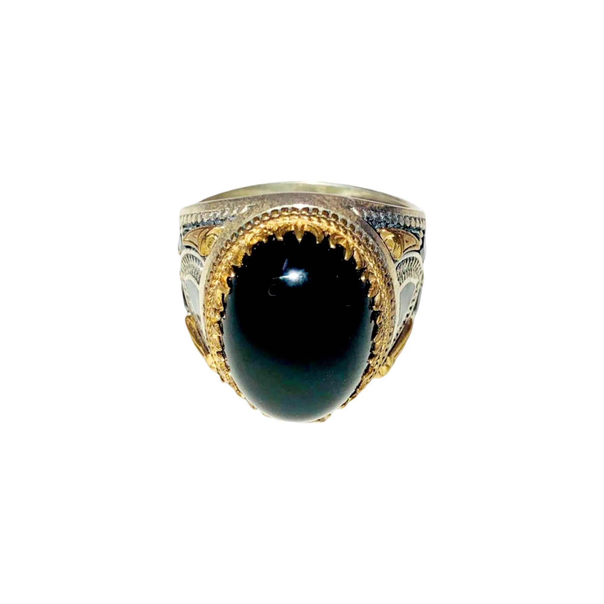 Agate Black Ring Size 10 - Image 2
