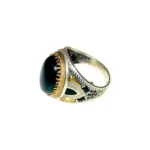 Agate Black Ring Size 10