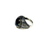 Agate Black Ring Size 11