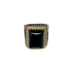Agate Black Ring Size 10 - Image 2