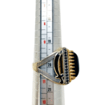 Agate Black Ring Size 10 - Image 3