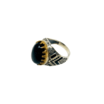 Agate Black Ring Size 10