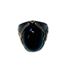 Agate Black Ring Size 11 - Image 2