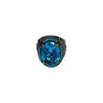 Crystal Blue Ring Size 9 - Image 2