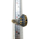 Agate Turquoise Ring Size 8.5 - Image 3