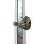 Agate Turquoise Ring Size 8.5 - Image 3