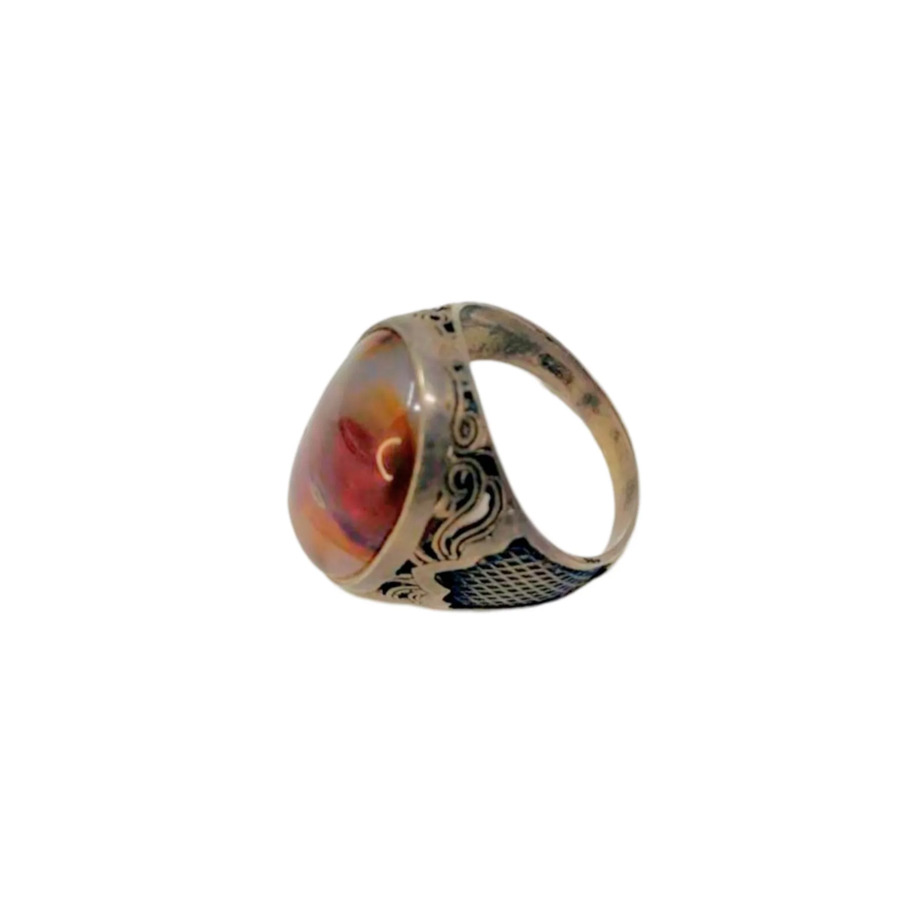 Agate Brown Ring Size 8.5 - Image 1