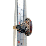 Agate Brown Ring Size 8.5 - Image 3