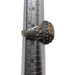 Agate White and Brown Ring size 11 - Image 3