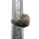 Agate White and Brown Ring Size 10.5 - Image 3