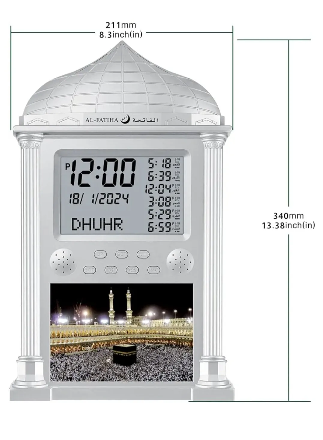 AL-FATIHA Azan Clock - Image 8