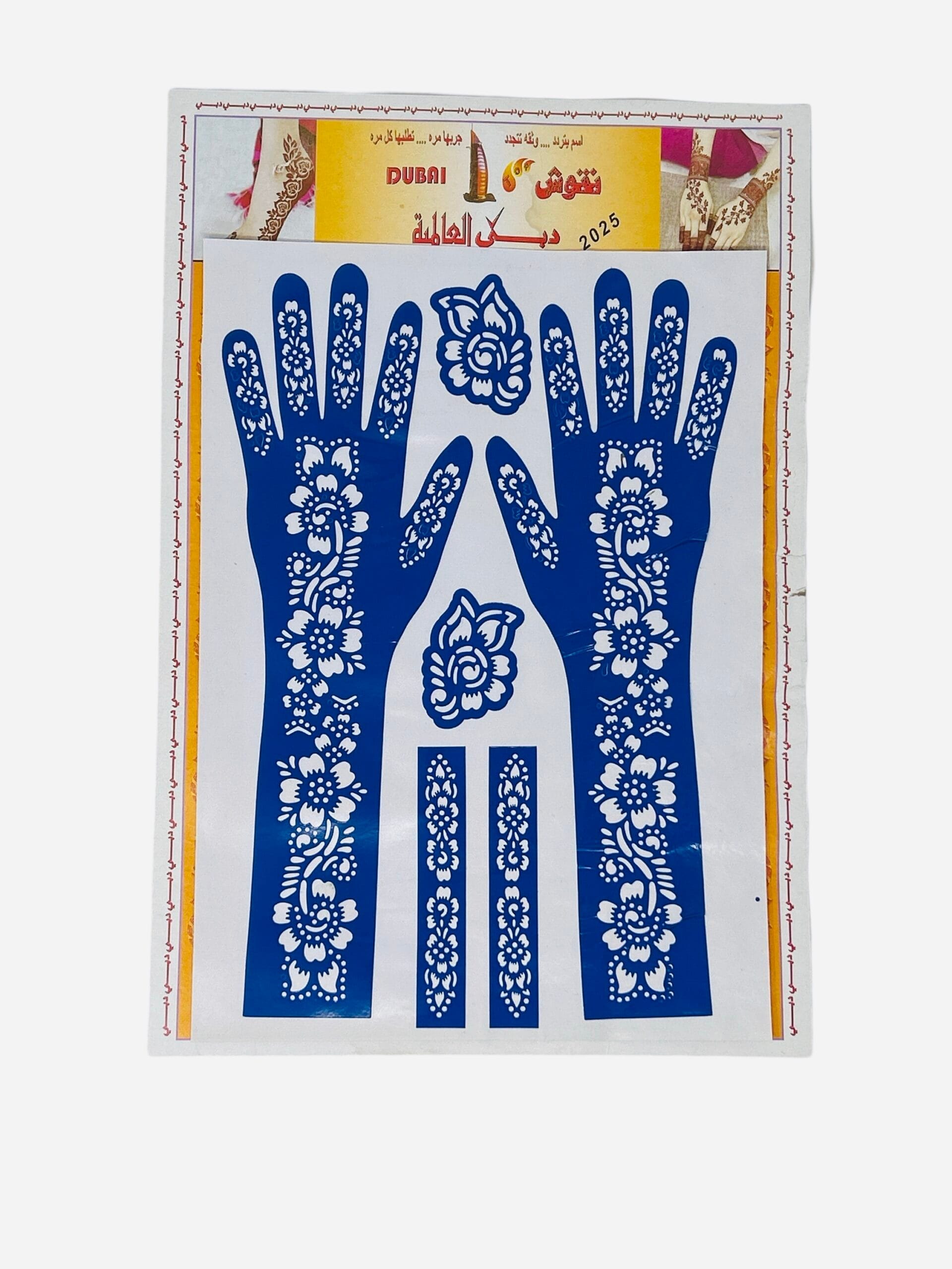 img_2677 2 HANDS SHEETS HENNA STICKERS MEHNDI STENCIL - Image 1