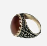 Agate Brown Ring Size 7