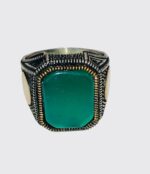Agate Green Ring Size 10 - Image 2