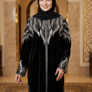Black Abaya/ Dress with Beads