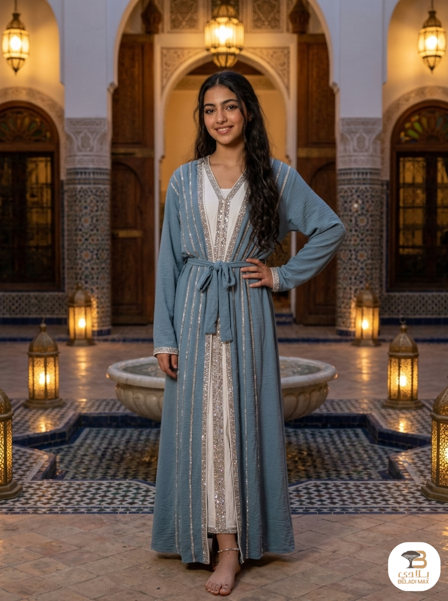 Little girls silver abaya Little girls silver abaya