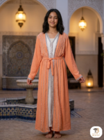 Little girls silver abaya