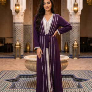 Little girls silver abaya