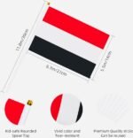 Flag of Yemen 5.5x8.2in Double-Sided Printed Hand-Held Flag - Image 3