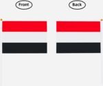 Flag of Yemen 5.5x8.2in Double-Sided Printed Hand-Held Flag - Image 4