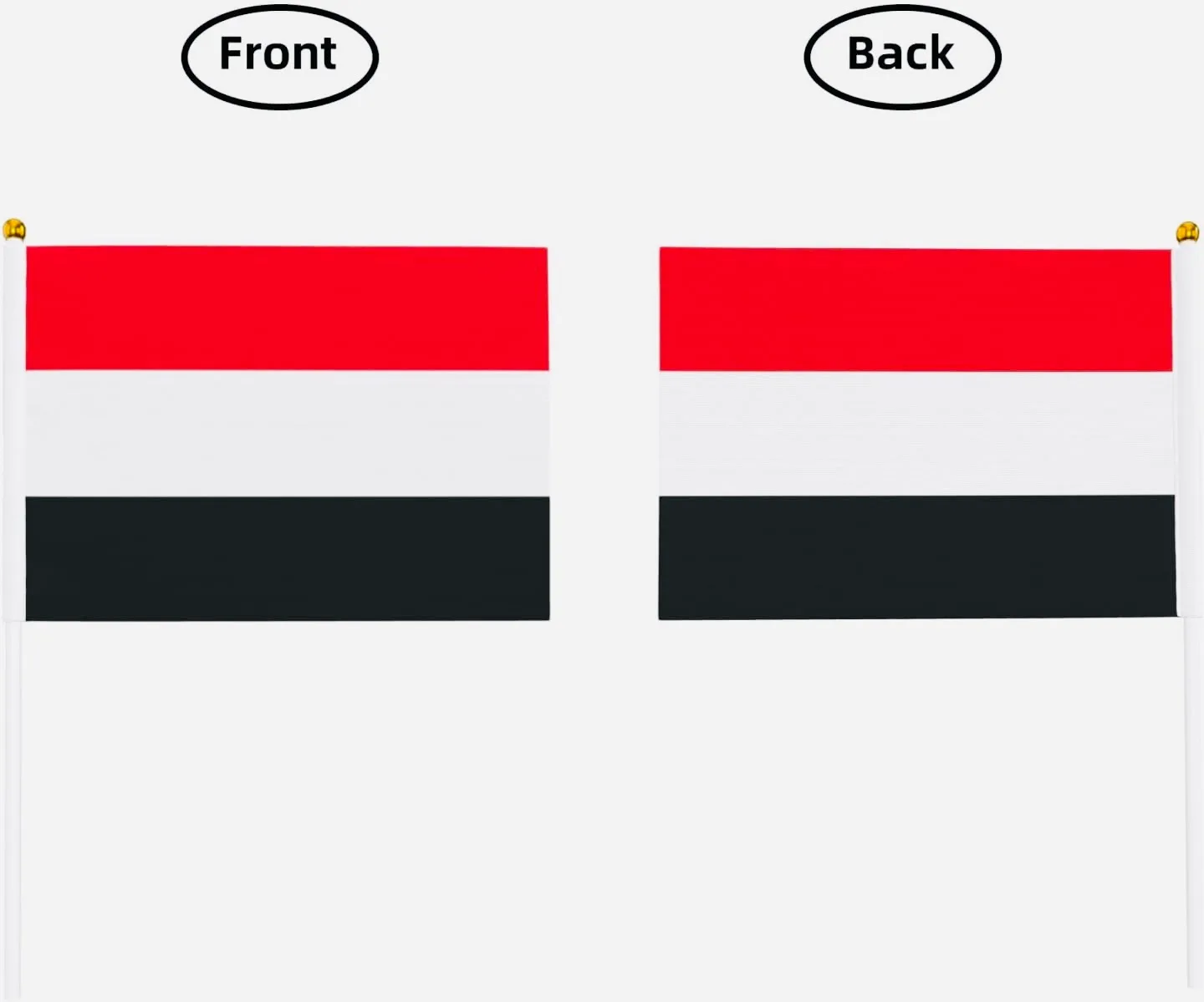 Flag of Yemen 5.5x8.2in Double-Sided Printed Hand-Held Flag - Image 4