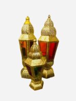 Gold Moroccan Style Lantern Floor Lamp - Image 4