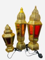 Gold Moroccan Style Lantern Floor Lamp - Image 5