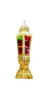 Gold Moroccan Style Lantern Floor Lamp - Image 2