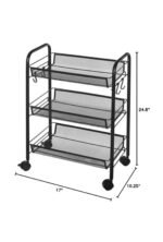 3 Tiers Metal Trolley Cart - Image 2