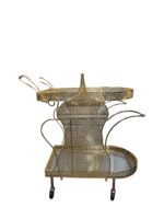 Gold Metal Glam kitchen Cart - Image 2